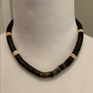 VTG Shale Bead Necklace 16”